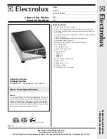 Electrolux Libero Line 601595 Specification Sheet предпросмотр