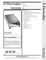 Electrolux Libero Line 601619 Specifications preview