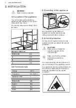 Предварительный просмотр 8 страницы Electrolux LKR540200W User Manual