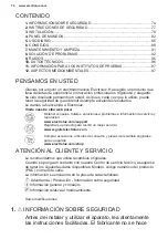 Preview for 74 page of Electrolux LNS9TE19S User Manual