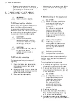 Preview for 36 page of Electrolux LXB1SE11W0 User Manual