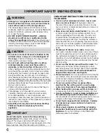 Preview for 4 page of Electrolux MFF3015 Use & Care Manual