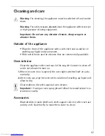 Предварительный просмотр 67 страницы Electrolux MICROMAT KB9810E User Information