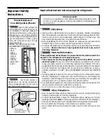 Предварительный просмотр 3 страницы Electrolux MRS20HRADD Owner'S Manual