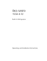 Preview for 1 page of Electrolux OKO-SANTO 1554-6 iU Operating And Installation Instructions