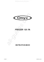 Electrolux Onyx 125 FA Instruction Book preview