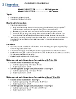 Electrolux PLRU1777DS Installation Manuallines preview