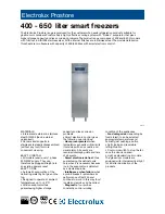 Electrolux Prostore 691233 Specifications preview