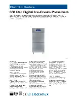 Preview for 1 page of Electrolux Prostore 727183 Specifications
