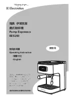 Предварительный просмотр 1 страницы Electrolux Pump Espresso EES250 Operating Instructions Manual