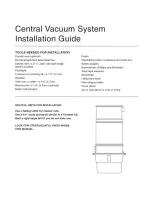 Preview for 1 page of Electrolux Quiet Clean PU3650 Installation Manual