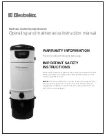 Preview for 3 page of Electrolux Quiet Clean PU3650 Operating And Maintenance Instruction Manual