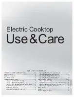 Electrolux RC36DE60PB Use & Care Manual preview