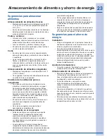 Preview for 23 page of Electrolux Refrigerador con congelador inferior de puerta doble (Spanish) Guía De Uso Y Cuidado