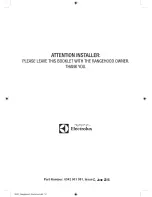 Предварительный просмотр 12 страницы Electrolux REHR6 Series Operation Manual/Installation Instructions