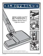 Electrolux RENAISSANCE Instructions Manual preview