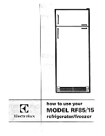 Electrolux RF85/15 User Manual preview