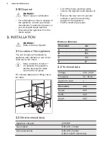 Preview for 8 page of Electrolux RKG500002W User Manual