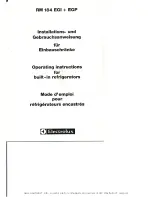 Electrolux RM 184 EGI + EGP Operating Instructions Manual preview