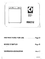 Preview for 1 page of Electrolux RM212 Instructions For Use