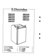 Electrolux RM2200 Operating Instructions Manual preview