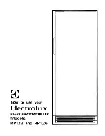 Electrolux RP122 User Manual preview