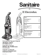 Electrolux SANITAIRE SC5700 Series Owner'S Manual preview