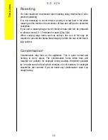 Предварительный просмотр 16 страницы Electrolux SG429 Operating And Installation Instructions