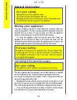 Предварительный просмотр 38 страницы Electrolux SG429 Operating And Installation Instructions