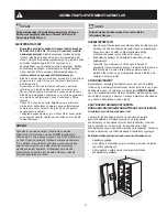 Preview for 141 page of Electrolux Side by Side Refrigerator Use & Care Manual