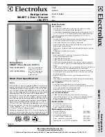 Electrolux SMART 726599 Specification Sheet preview