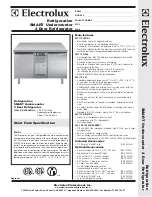 Electrolux SMART 726682 Specification Sheet preview