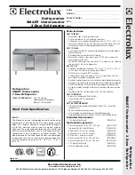 Electrolux SMART 726683 Specification Sheet preview