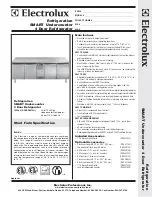 Electrolux SMART 726684 Specification Sheet preview