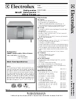 Electrolux SMART 726685 Specification Sheet preview