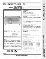 Electrolux SMART 726686 Specification Sheet preview