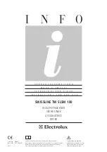 Предварительный просмотр 1 страницы Electrolux SWISSLINE TW SL5M 100 Instructions For Use Manual