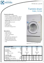 Preview for 1 page of Electrolux T41200 Specifications