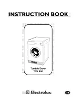 Предварительный просмотр 1 страницы Electrolux TDV 850 Instruction Book