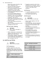 Preview for 54 page of Electrolux TG092 User Manual