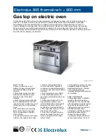 Preview for 1 page of Electrolux THERMALINE 800 Specifications