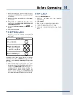 Preview for 15 page of Electrolux TINSEB471MRR0 Use & Care Manual