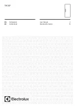 Preview for 1 page of Electrolux TK 137 User Manual