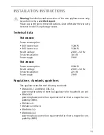 Preview for 15 page of Electrolux TM 43600 Installation And Operating Instructions Manual