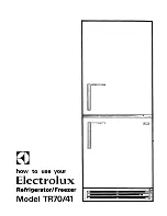 Preview for 1 page of Electrolux TR70/41 How To Use Manual