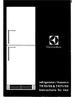 Electrolux TR70/55 Instructions For Use Manual preview