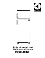 Electrolux TR900 Installation And Use Manual предпросмотр