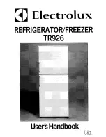 Electrolux TR926 User Handbook Manual preview