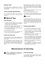 Preview for 7 page of Electrolux TRICITY BENDIX TB 25 TR Operating & Installation Instructions Manual