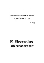 Electrolux TT300 Operating And Installation Manual preview